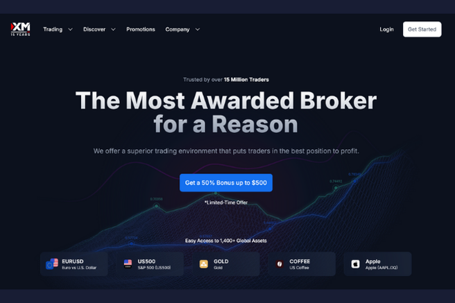 XM Broker Home Page