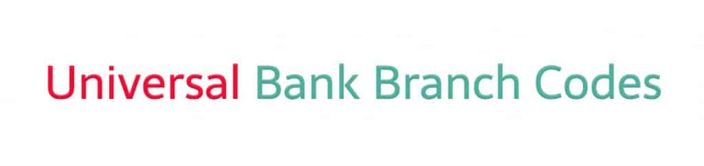 Universal Bank Branch Codes